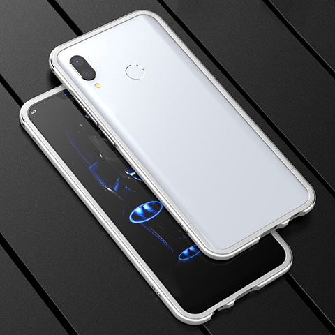 Custodia Lusso Alluminio Laterale Specchio 360 Gradi Cover per Huawei Nova 3i Bianco