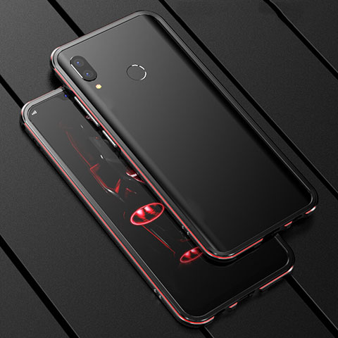 Custodia Lusso Alluminio Laterale Specchio 360 Gradi Cover per Huawei Nova 3i Rosso e Nero