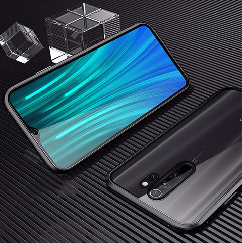 Custodia Lusso Alluminio Laterale Specchio 360 Gradi Cover per Oppo A11 Nero