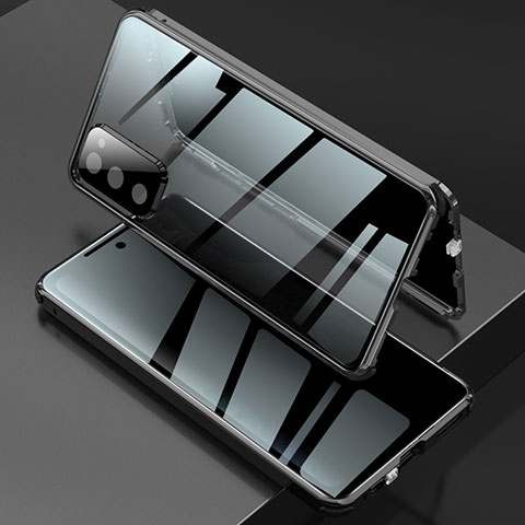 Custodia Lusso Alluminio Laterale Specchio 360 Gradi Cover per Samsung Galaxy S20 FE (2022) 5G Nero