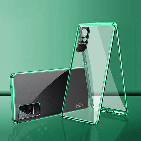 Custodia Lusso Alluminio Laterale Specchio 360 Gradi Cover per Xiaomi Civi 5G Verde