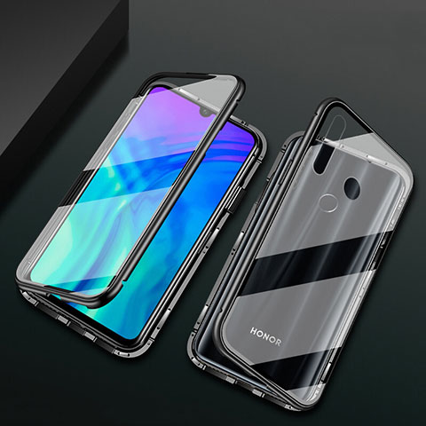 Custodia Lusso Alluminio Laterale Specchio 360 Gradi Cover T04 per Huawei Honor 20i Nero