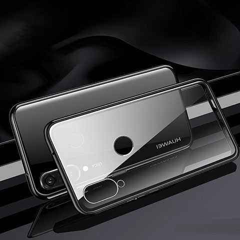 Custodia Lusso Alluminio Laterale Specchio 360 Gradi Cover T04 per Huawei P30 Lite New Edition Nero