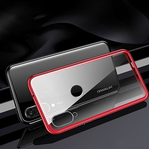 Custodia Lusso Alluminio Laterale Specchio 360 Gradi Cover T04 per Huawei P30 Lite New Edition Rosso