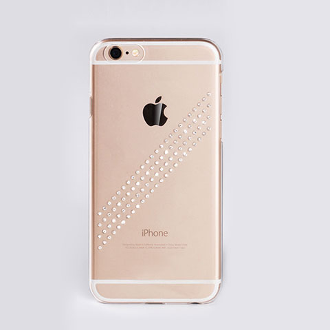 Custodia Lusso Diamante Strass Gioielli per Apple iPhone 6S Bianco