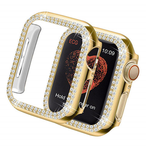 Custodia Lusso Diamante Strass Gioielli per Apple iWatch 5 40mm Oro