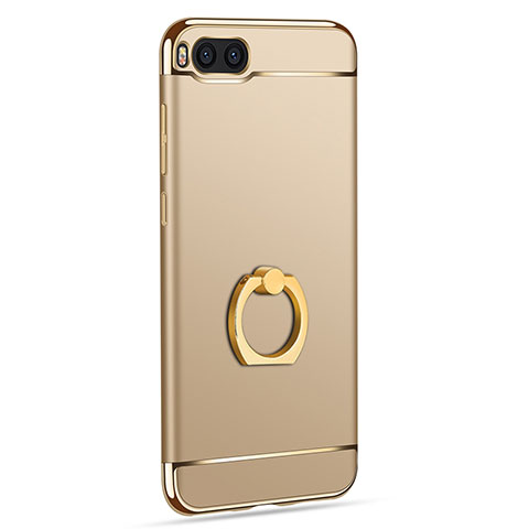 Custodia Lusso Metallo Laterale e Plastica con Anello Supporto per Xiaomi Mi Note 3 Oro