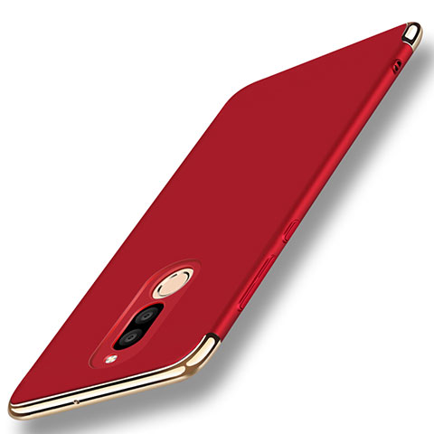 Custodia Lusso Metallo Laterale e Plastica Cover con Anello Supporto A01 per Huawei G10 Rosso