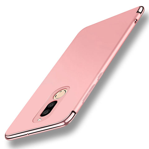 Custodia Lusso Metallo Laterale e Plastica Cover con Anello Supporto A01 per Huawei Mate 10 Lite Oro Rosa