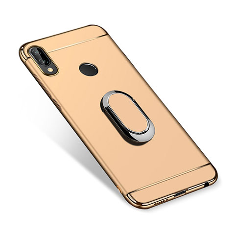 Custodia Lusso Metallo Laterale e Plastica Cover con Anello Supporto A01 per Huawei Nova 3i Oro