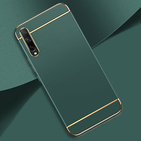 Custodia Lusso Metallo Laterale e Plastica Cover M01 per Huawei Enjoy 10S Verde