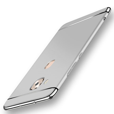 Custodia Lusso Metallo Laterale e Plastica Cover M01 per Huawei G7 Plus Argento