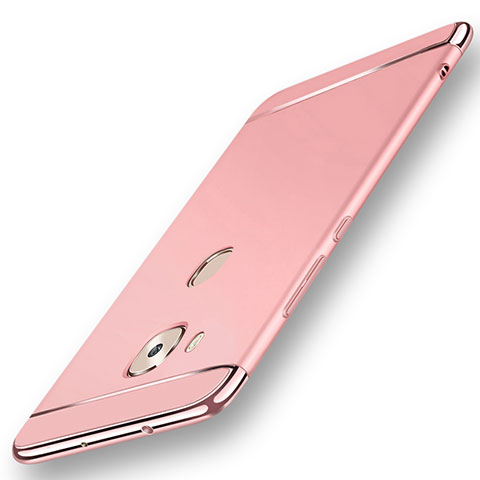 Custodia Lusso Metallo Laterale e Plastica Cover M01 per Huawei G7 Plus Oro Rosa