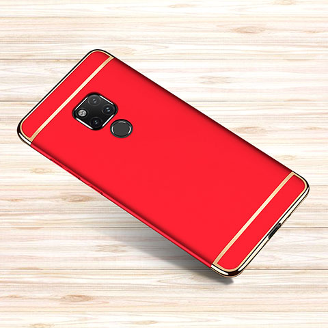 Custodia Lusso Metallo Laterale e Plastica Cover M01 per Huawei Mate 20 X 5G Rosso