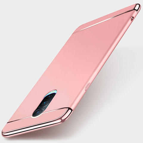 Custodia Lusso Metallo Laterale e Plastica Cover M01 per Oppo R17 Pro Oro Rosa