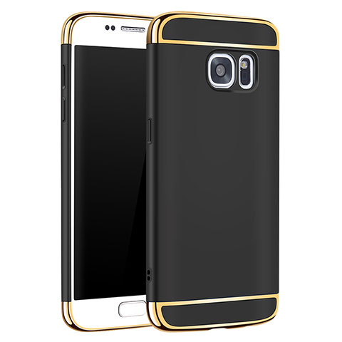 Custodia Lusso Metallo Laterale e Plastica Cover M01 per Samsung Galaxy S7 G930F G930FD Nero