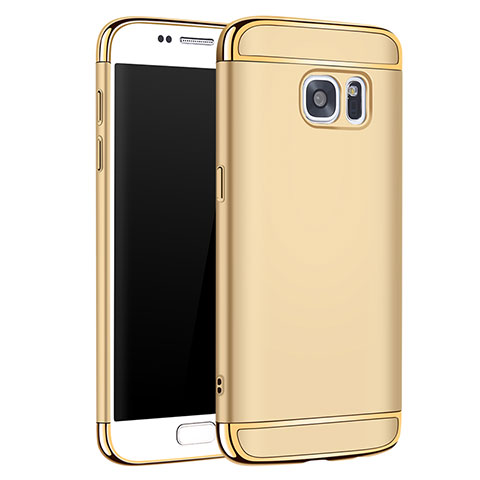 Custodia Lusso Metallo Laterale e Plastica Cover M01 per Samsung Galaxy S7 G930F G930FD Oro