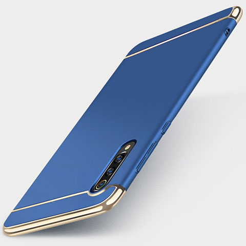 Custodia Lusso Metallo Laterale e Plastica Cover M01 per Xiaomi Mi 9 Lite Blu