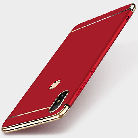 Custodia Lusso Metallo Laterale e Plastica Cover M01 per Xiaomi Redmi 6 Pro Rosso