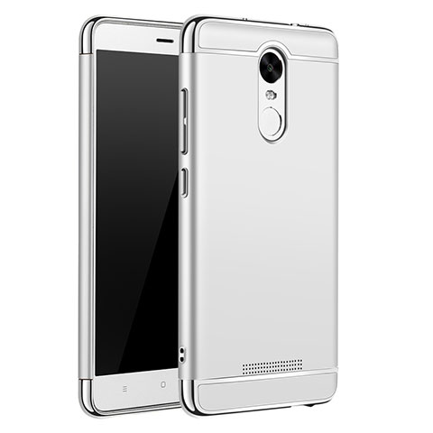 Custodia Lusso Metallo Laterale e Plastica Cover M01 per Xiaomi Redmi Note 3 Pro Argento