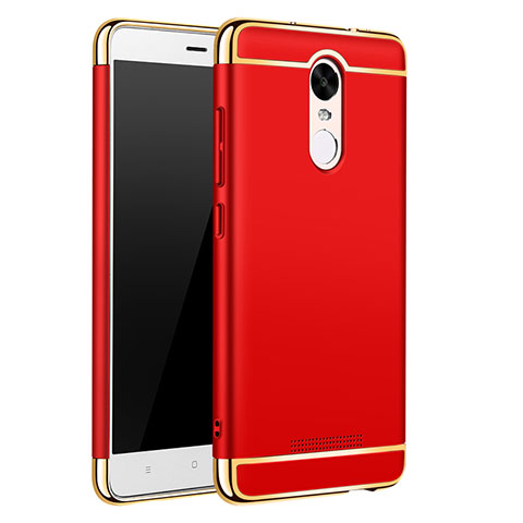 Custodia Lusso Metallo Laterale e Plastica Cover M01 per Xiaomi Redmi Note 3 Rosso