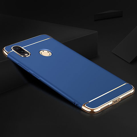 Custodia Lusso Metallo Laterale e Plastica Cover M01 per Xiaomi Redmi Note 7 Pro Blu