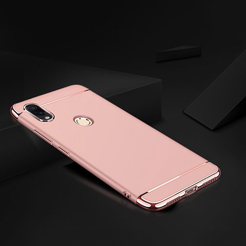Custodia Lusso Metallo Laterale e Plastica Cover M01 per Xiaomi Redmi Note 7 Pro Oro Rosa