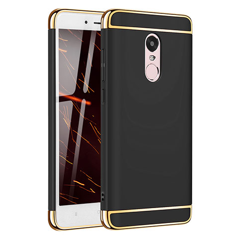 Custodia Lusso Metallo Laterale e Plastica Cover M02 per Xiaomi Redmi Note 4 Nero