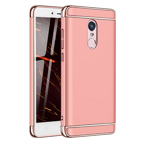 Custodia Lusso Metallo Laterale e Plastica Cover M02 per Xiaomi Redmi Note 4 Oro Rosa