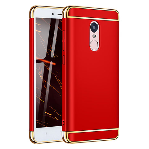 Custodia Lusso Metallo Laterale e Plastica Cover M02 per Xiaomi Redmi Note 4 Rosso