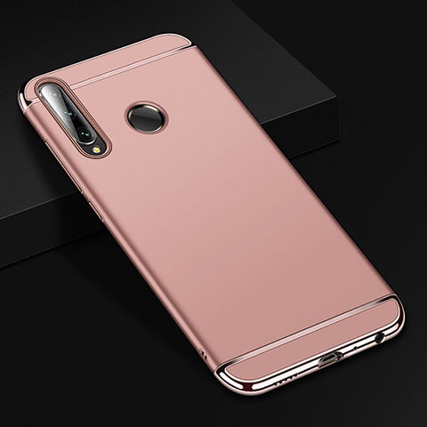 Custodia Lusso Metallo Laterale e Plastica Cover T01 per Huawei Honor 20 Lite Oro Rosa