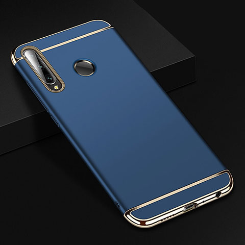 Custodia Lusso Metallo Laterale e Plastica Cover T01 per Huawei Honor 20E Blu