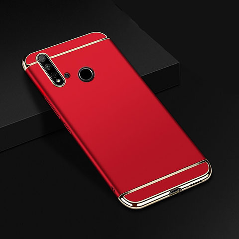 Custodia Lusso Metallo Laterale e Plastica Cover T01 per Huawei Nova 5i Rosso