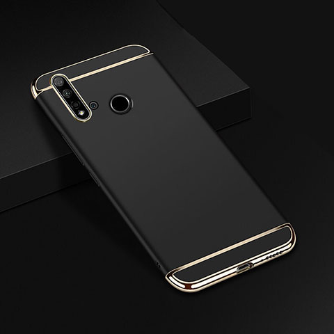 Custodia Lusso Metallo Laterale e Plastica Cover T01 per Huawei P20 Lite (2019) Nero