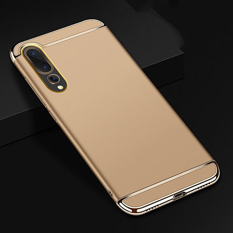 Custodia Lusso Metallo Laterale e Plastica Cover T01 per Huawei P20 Pro Oro