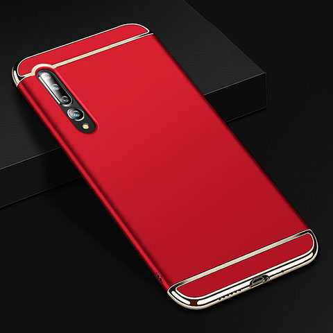 Custodia Lusso Metallo Laterale e Plastica Cover T02 per Xiaomi Mi 10 Pro Rosso