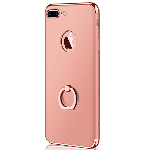 Custodia Lusso Metallo Laterale e Plastica F04 per Apple iPhone 8 Plus Oro Rosa