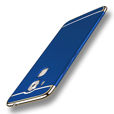 Custodia Lusso Metallo Laterale e Plastica M01 per Huawei G9 Plus Blu