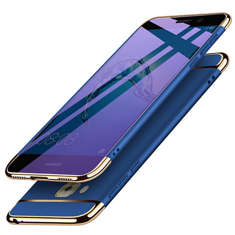 Custodia Lusso Metallo Laterale e Plastica M02 per Huawei G9 Plus Blu
