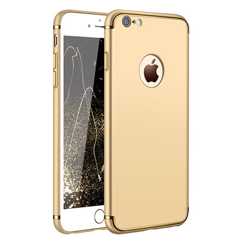 Custodia Lusso Metallo Laterale e Plastica per Apple iPhone 6S Plus Oro