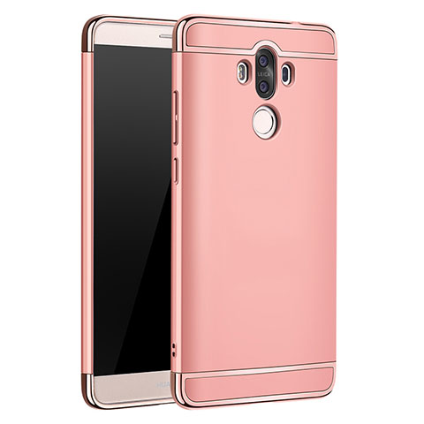 Custodia Lusso Metallo Laterale e Plastica per Huawei Mate 9 Oro Rosa