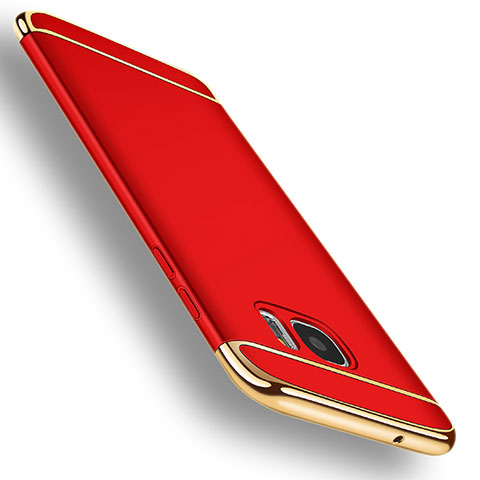 Custodia Lusso Metallo Laterale e Plastica per Samsung Galaxy S7 Edge G935F Rosso