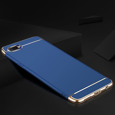 Custodia Lusso Metallo Laterale e Silicone Cover M02 per Oppo K1 Blu