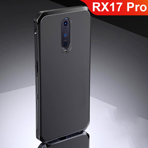 Custodia Lusso Metallo Laterale e Silicone Cover M02 per Oppo RX17 Pro Nero