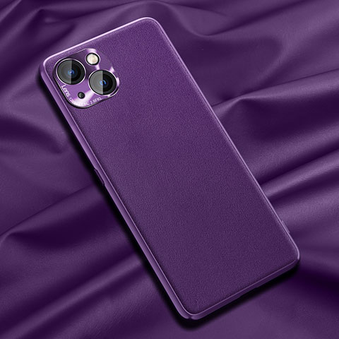 Custodia Lusso Pelle Cover A01 per Apple iPhone 13 Mini Viola