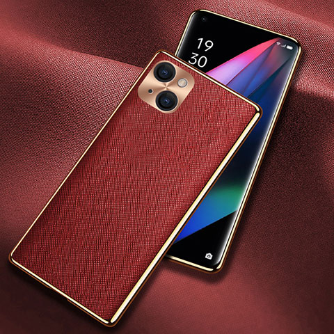 Custodia Lusso Pelle Cover A06 per Apple iPhone 13 Rosso