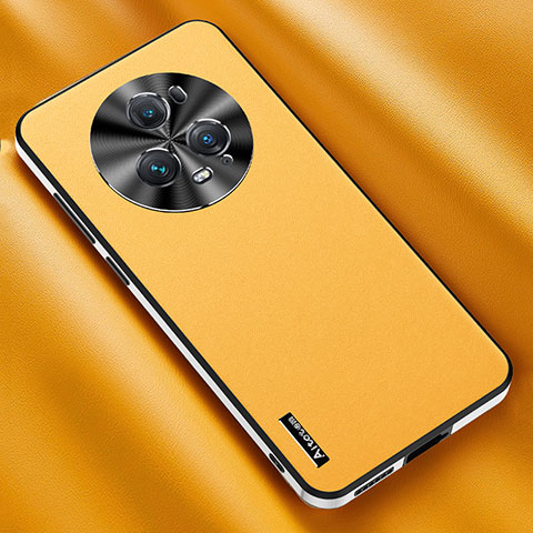 Custodia Lusso Pelle Cover AT2 per Huawei Honor Magic5 Pro 5G Giallo