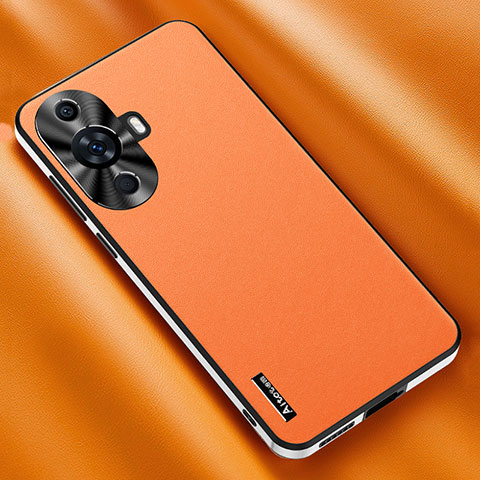 Custodia Lusso Pelle Cover AT2 per Huawei Nova 11 Pro Arancione