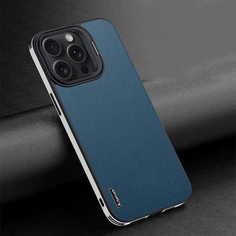 Custodia Lusso Pelle Cover AT4 per Apple iPhone 14 Pro Blu