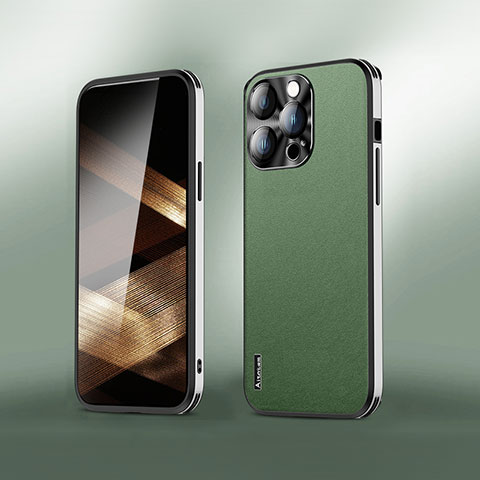 Custodia Lusso Pelle Cover AT6 per Apple iPhone 13 Pro Max Verde
